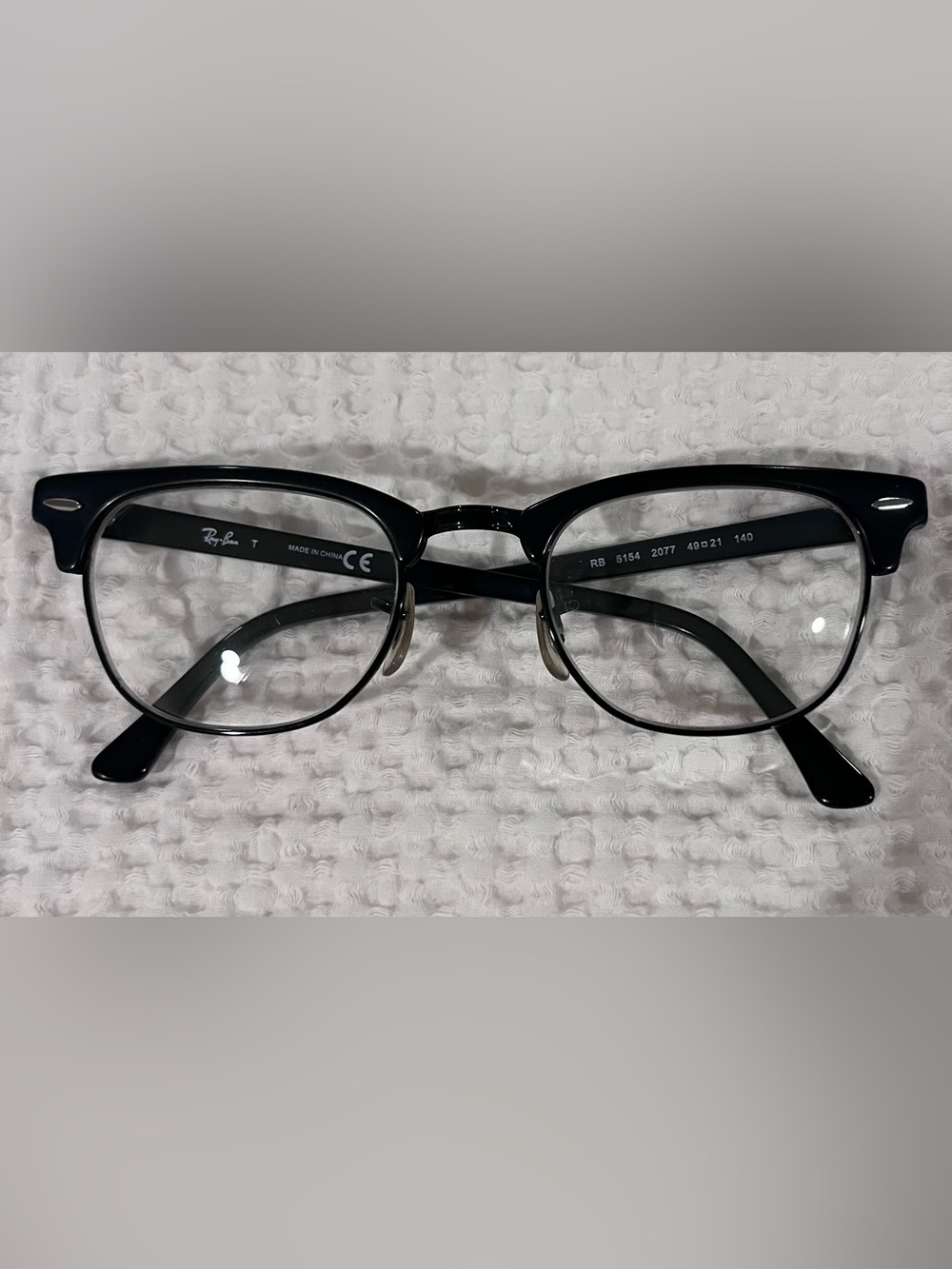 Ray-Ban Black Clubmaster Optical Glasses with Case - Picture 2 of 6